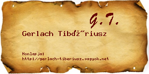 Gerlach Tibériusz névjegykártya